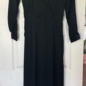 Vintage 80’s Tangent Black Long Sleeve one piece jumpsuit sz 4